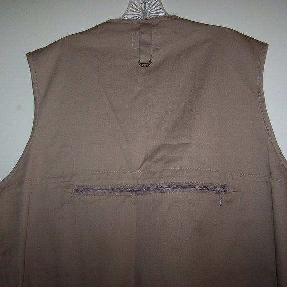 " AUSABLE " 100% COTTON TAN FISHING VEST #3613 - Picture 7 of 7